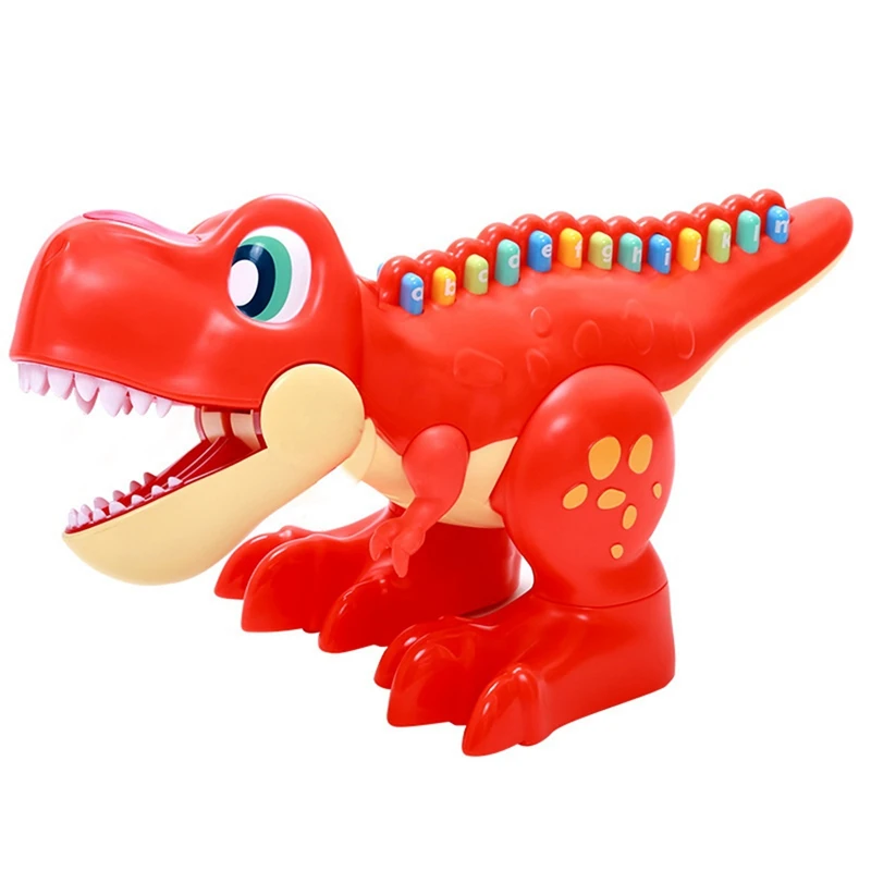 

Динозавр Детские музыкальные игрушки, образовательные игрушки для раннего развития светильник кой и ABC для малышей игрушки тираннозавр обу...