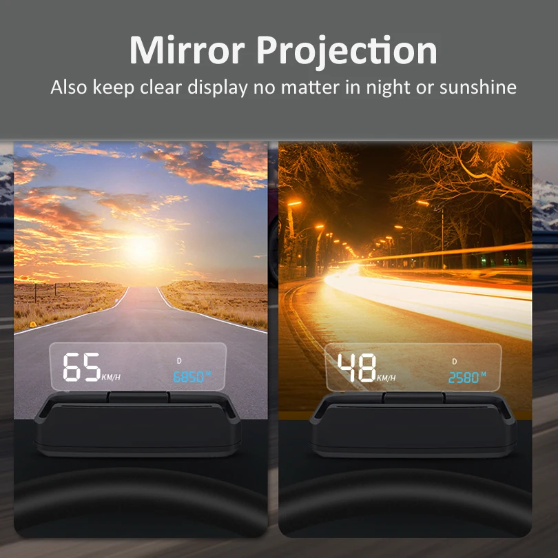Цифровой датчик скорости EANOP Mirror HUD M40plus проектор OBDII Для Tesla Model 3 с сигнализацией