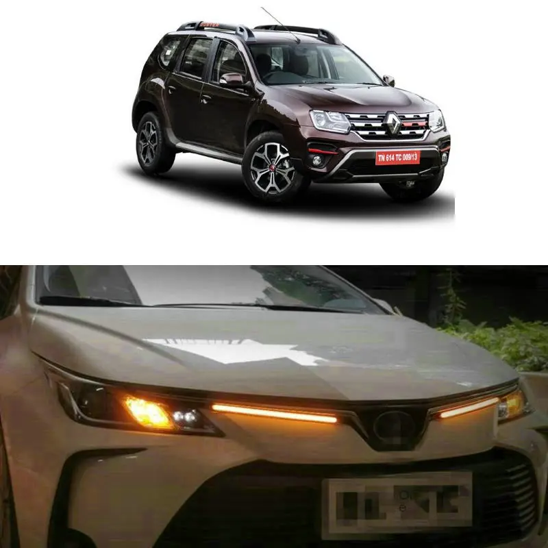 

Светодиодные дневные ходовые огни DRL, сигнальная лампа поворота для renault duster megane 2 logan captur clio laguna 2 ESPACE GRAND SCENIC