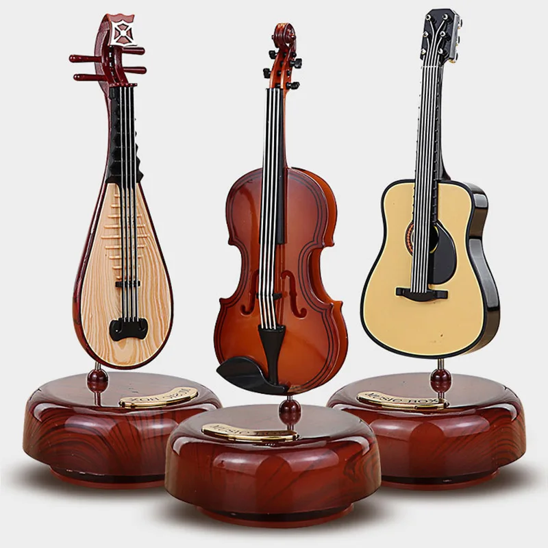 

Musical Instrument Music Box музыкальная шкатулка Home Decoration Creative Retro Rotating Ornaments For Girls And Children Gifts
