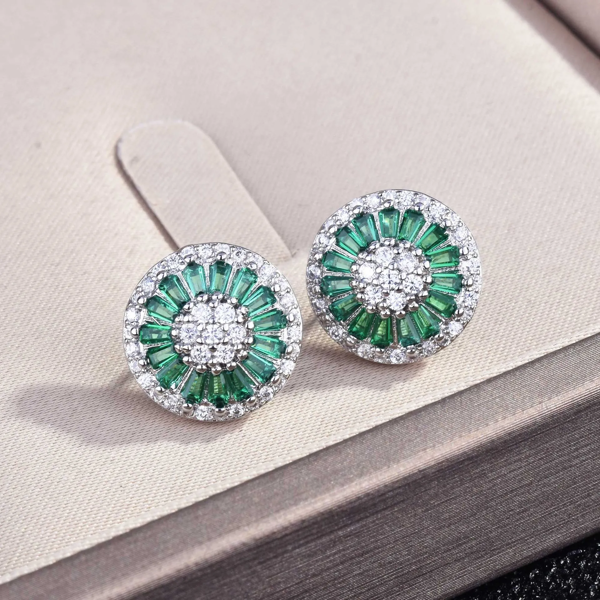 

DIWENFU Real S925 Sterling Silver Drop Earring Real Emerald Jewelry for Women Fine Bizuteria Gemstone Hip Turquoise Earring Girl