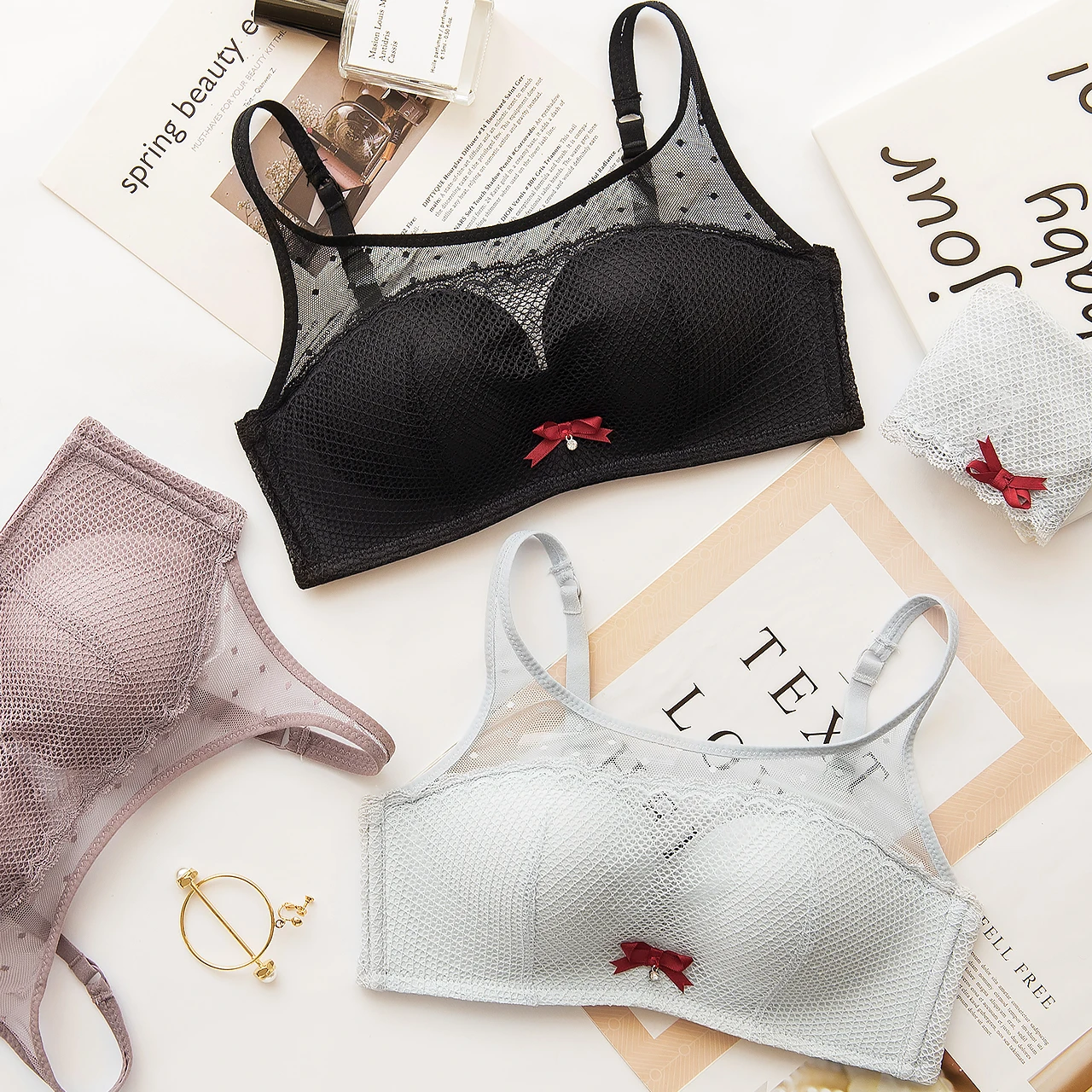 Женское нижнее белье без косточек Wasteheart фиолетовое сексуальное женское с