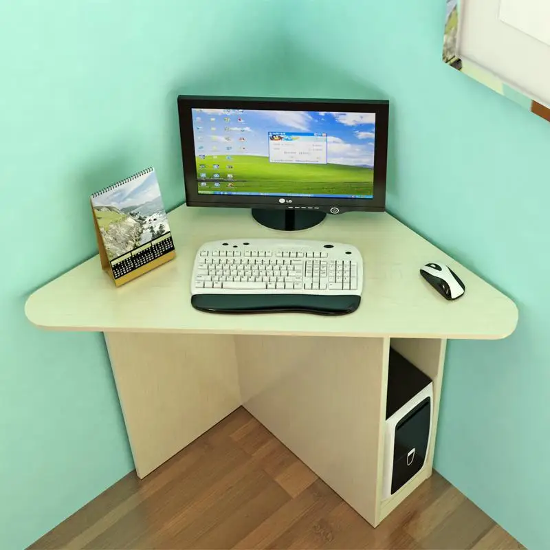 Угловой компьютерный стол простой компактный маленький минималистичный столик