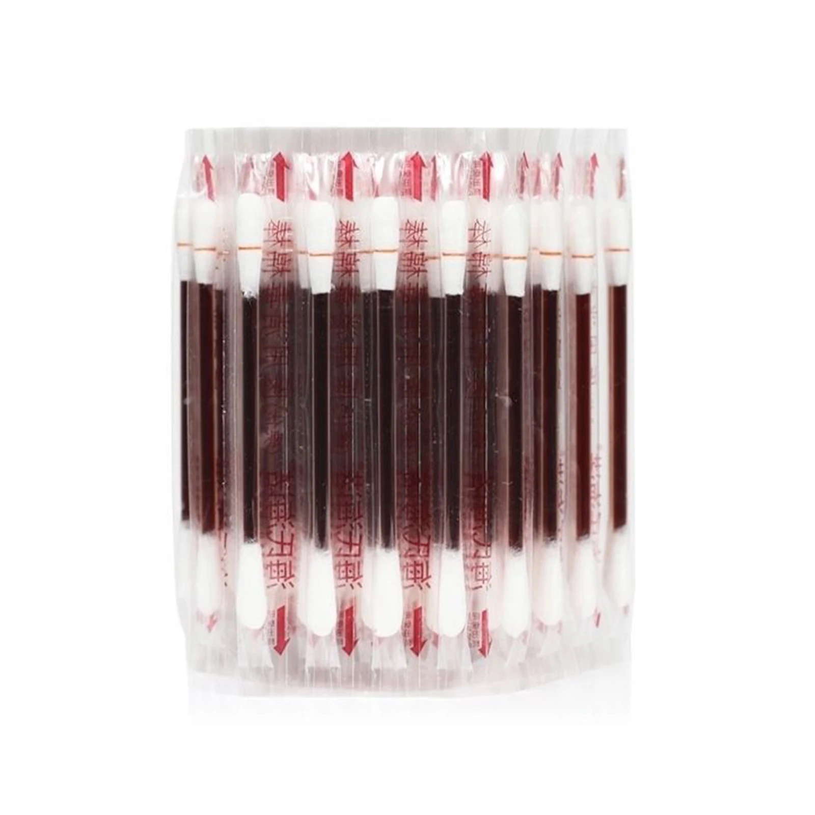 

100Pcs Disposable Medical Stick Cotton Swab Iodine Disinfection Outdoor Antibacterial Care Dressing First Aid Supply