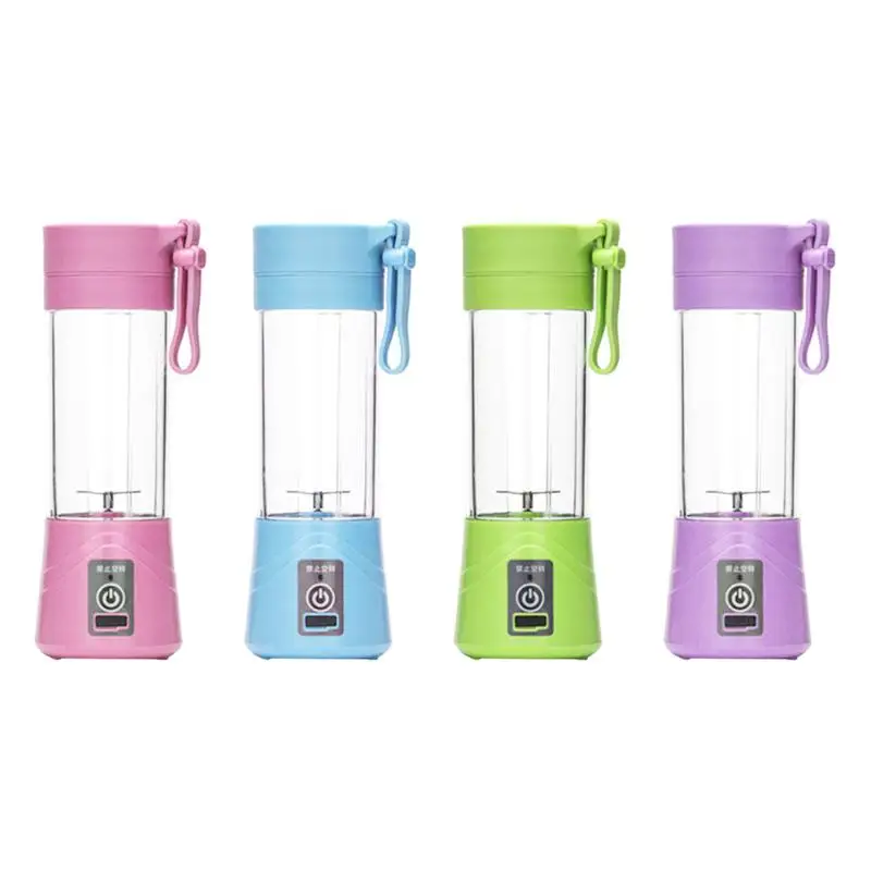 

380ml 6 Blades USB Rechargeable Blender Mixer Portable Baby Kids Feeding Vegetable Fruit Smoothie Squeezers Food Processor Bowl