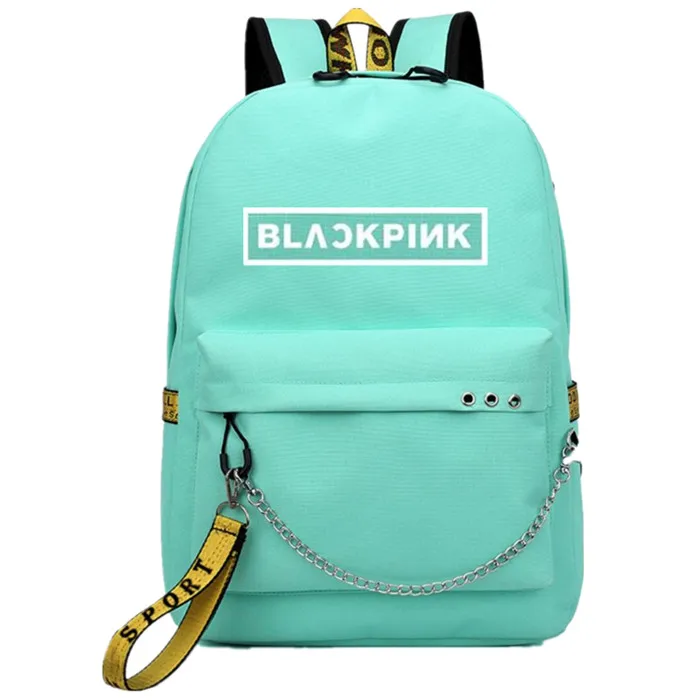 Love BlackPink Rose Lisa Fans USB Рюкзак Школьная Сумка Черный Розовый Mochila дорожные сумки рюкзак с цепочкой для ноутбука USB порт для наушников - Цвет: Style 24
