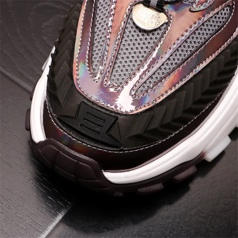 

Autumn Fashion Thick Bottom Non-Slip Men Shoes Punk Sneakers Web Celebrity Flats Zapatillas Hombre