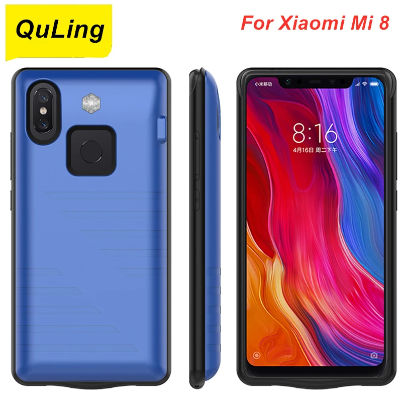 QuLing 6000 мАч для Xiaomi Mi 8 чехол аккумулятора зарядное устройство аккумулятора|Чехлы