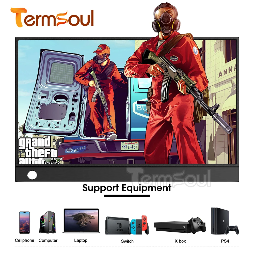 Портативный монитор 15 6 дюймов экран дисплей HDMI Type C USB IPS для ноутбука XBox