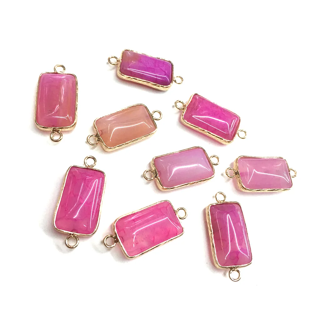 1 шт. Натуральный камень прямоугольного сечения Цвет: золотистый или розовый