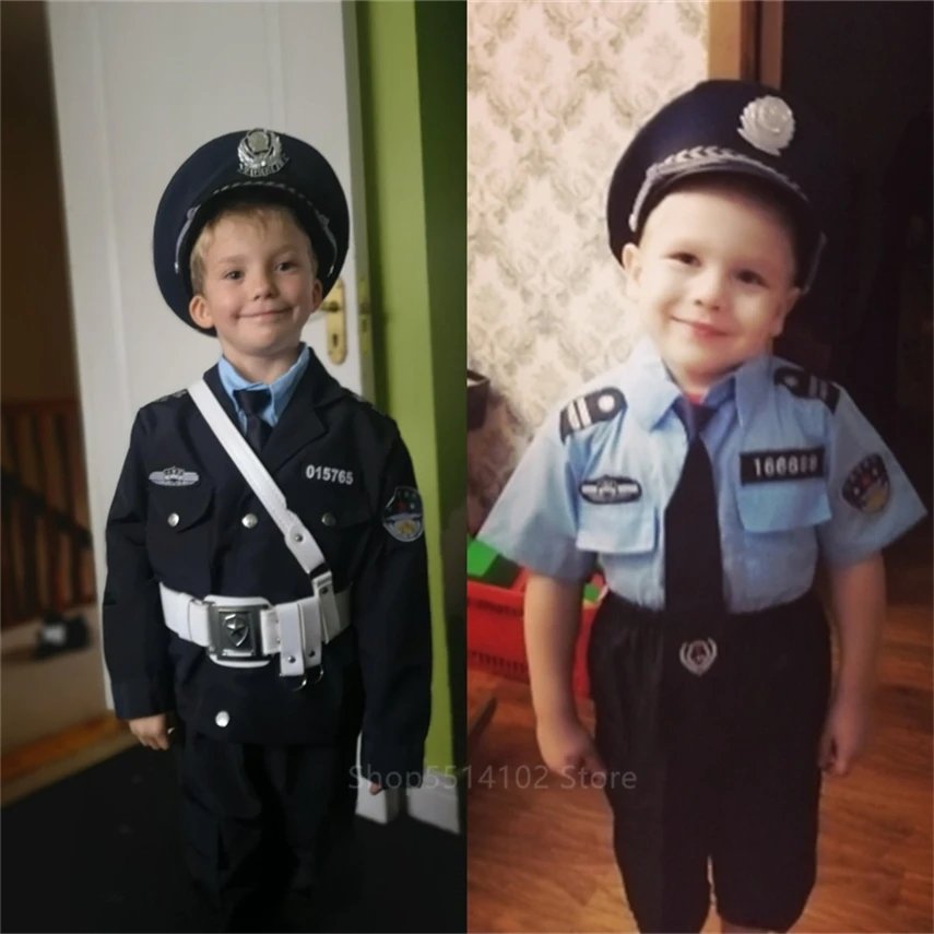 ГАИ подростков Косплей крошечные полицейский костюм для Хэллоуина детей