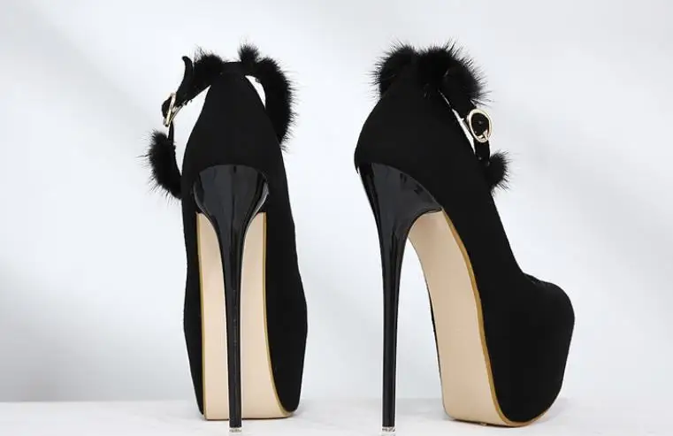 Соблазнительные модные однотонные туфли на водонепроницаемой платформе 16 см с