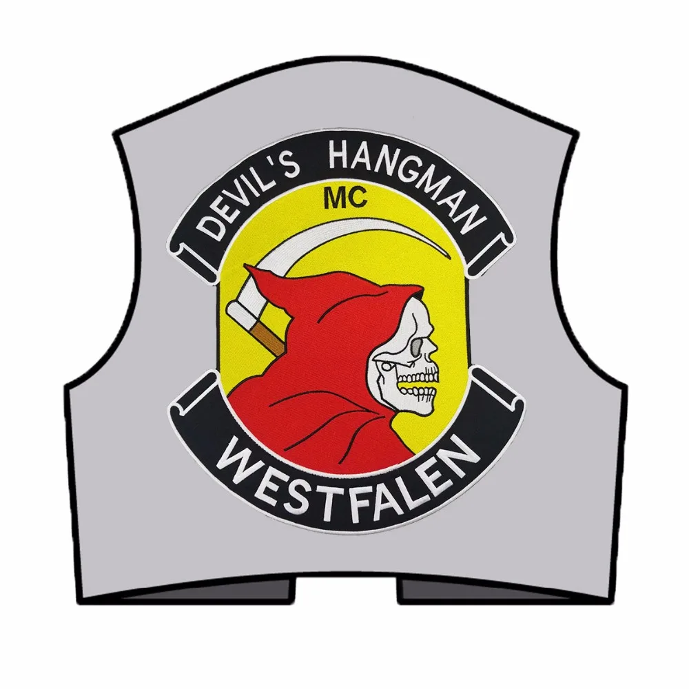 Вышитые Клубные термоклейкие нашивки westдал Devil's MC для одежды Байкерская