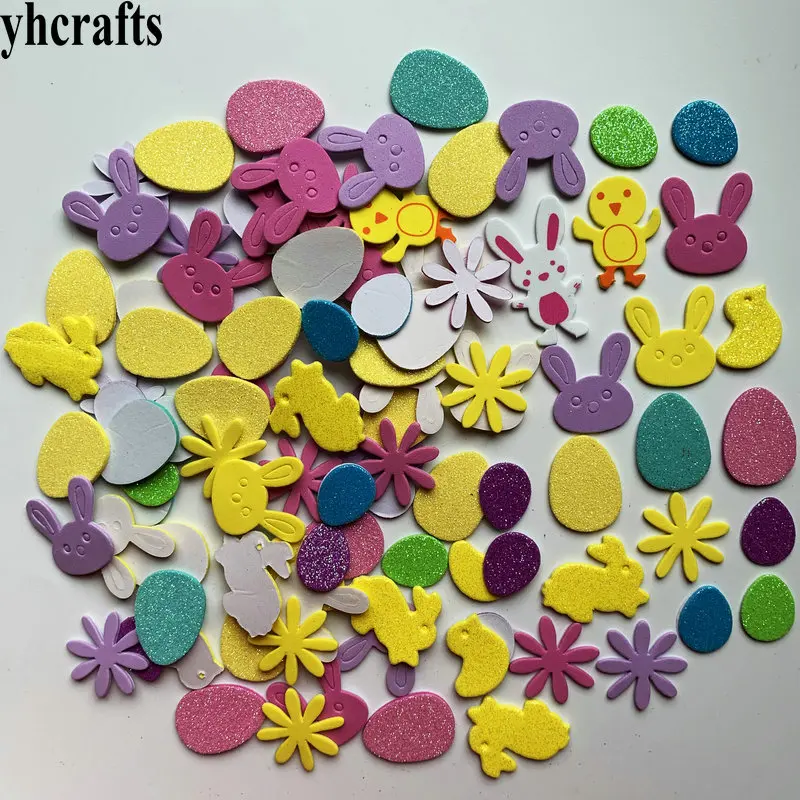 Pegatinas de espuma de animales de granja para ni&ntilde;os, kit de recortes, manualidades de guarder&iacute;a, art&iacute;culos de actividad, 1g por lote-4