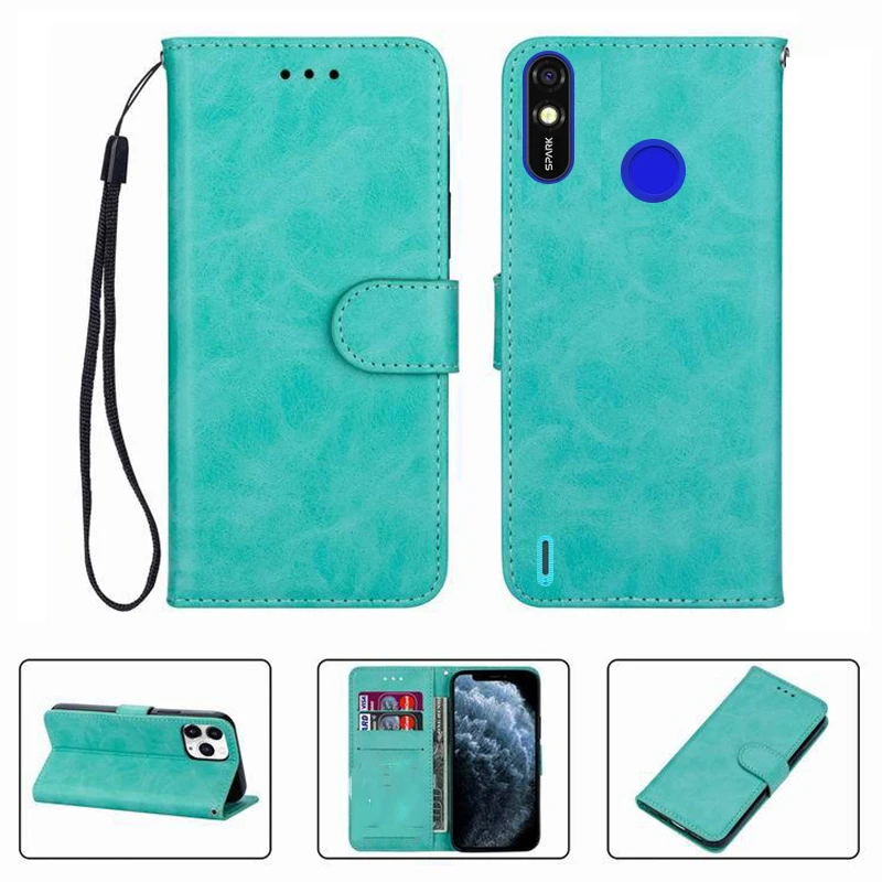 

For Tecno Spark 4 Lite Spar 4 4Lite Spark4Lite KC8S Wallet Case Quality Embossing Flip Leather Shell Protective Cover Funda