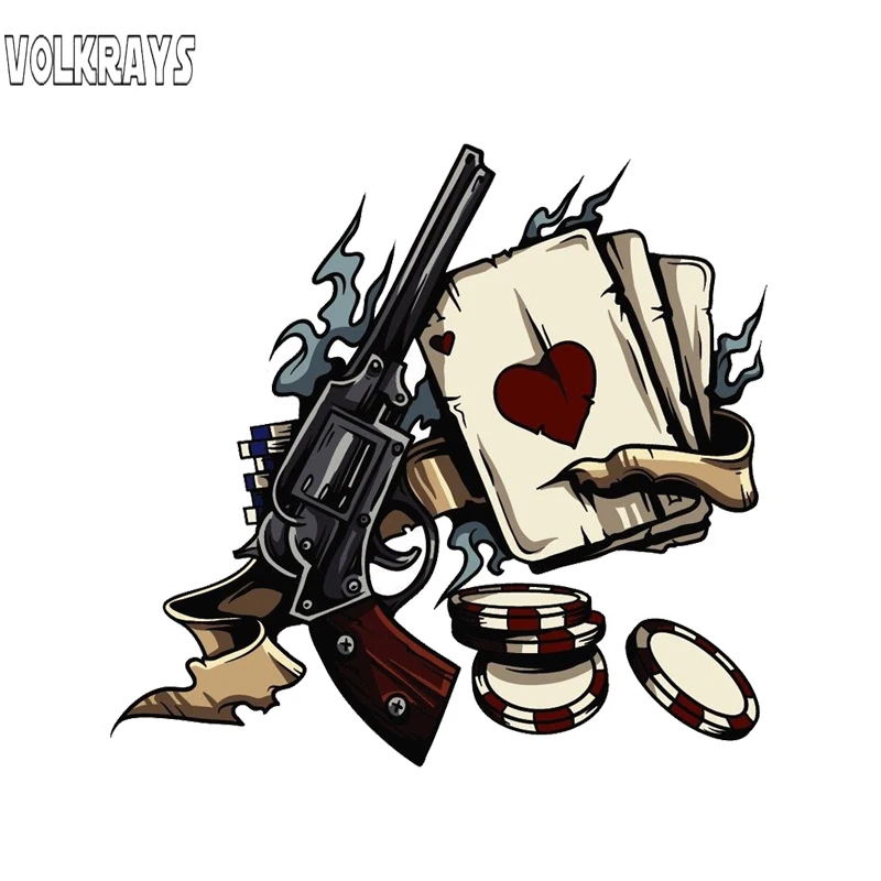 Автомобильная наклейка Volkrays Aces покерные чипы азартные аксессуары