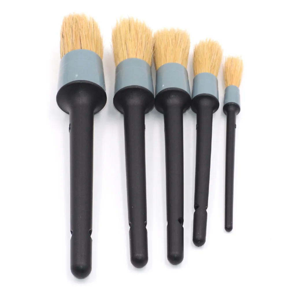 

5PCS Plastic Handle Car Brushes For Interior Detailing Dashboard Rims Wheel Air-Conditioning Engine Car Wash Cleaning Accessory