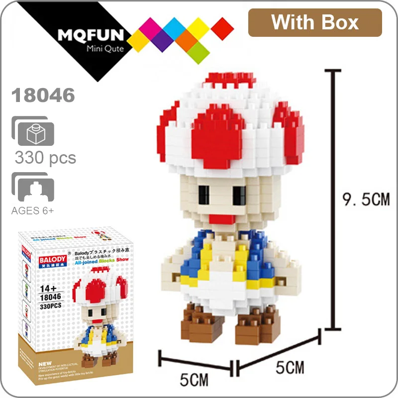 Balody Magic Blocks аниме мультфильм игры Йоши Супер Марио Wario мини блоки микро DIY строительные игрушки Фигурки подарки для детей
