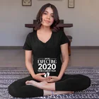 Мы ожидаем, что 2020 будет отличным годом для беременных Prangry смешные футболки новый год объявление беременности рубашка наряды