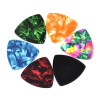 50pcs medium 0 71mm 346 rounded triangle guitar picks plectrums blank celluloid