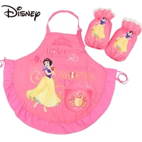 disney childrens princess apron kindergarten art clothes with sleeves suit baby gown game protective clothing bib