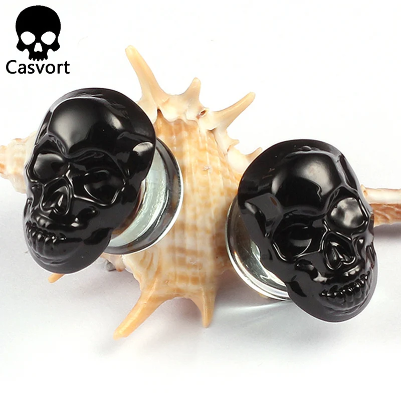 Casvort 2 шт. стеклянные украшения для пирсинга уха серьги расширители для пирсинга пробки стричеры диаметры для ушей подарок для женщин и мужчин
