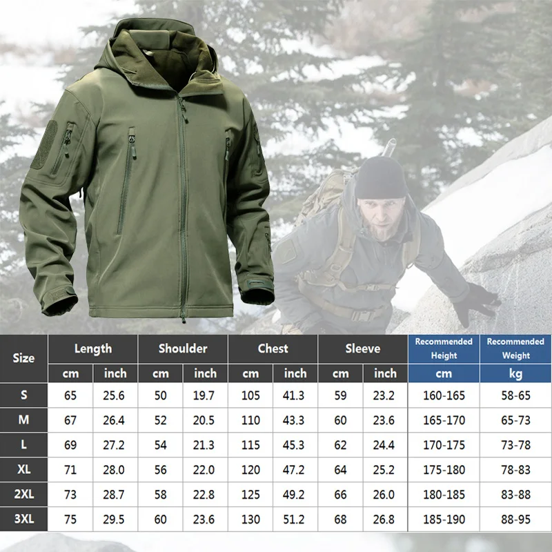 Мужские классические куртки с флисовой подкладкой теплая водонепроницаемая