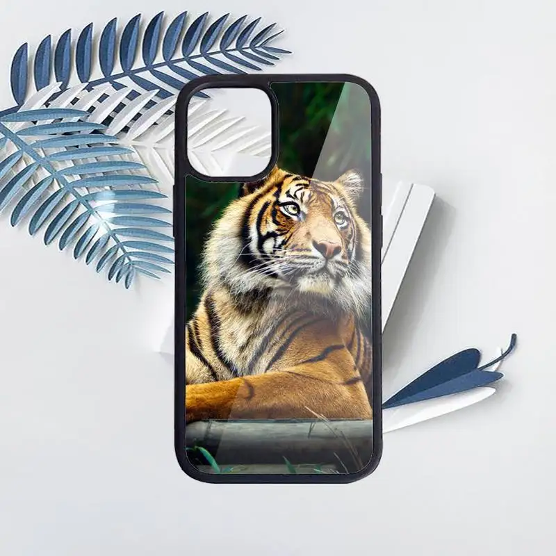 

tiger forest animal Phone Cases PC for iPhone 11 12 pro XS MAX 8 7 6 6S Plus X 5S SE 2020 XR Luxury brand shell funda