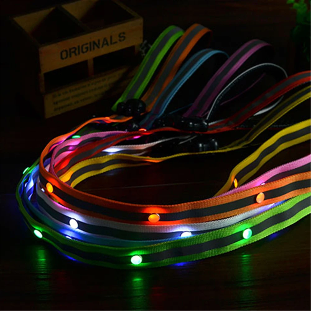 Светящийся собачий поводок со светодиодной подсветкой мигающий пояс для