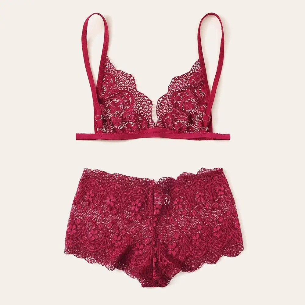 Женское сексуальное кружевное белье комплект нижнего белья модный однотонный