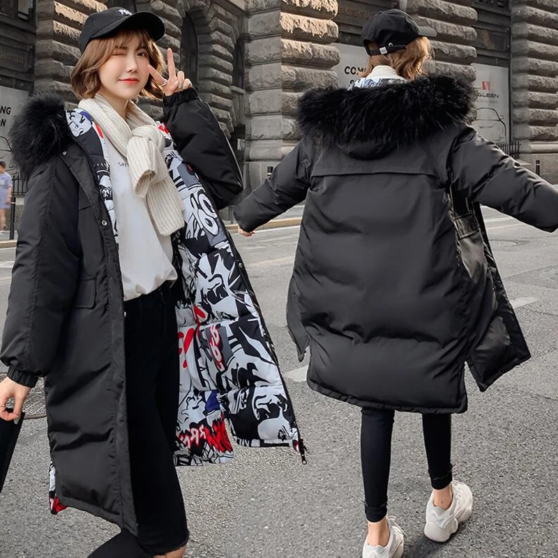 2019 модная зимняя куртка Женская свободная меховая Двусторонняя одежда с
