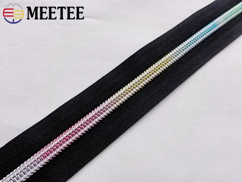 Meetee 2/5/10 метров 5# разъемная застежка-молния Цветной застежка-молния нейлона катушки украшение в виде кода на молнии для Чемодан одежды Портмоне сумки «сделай сам» для дома швейная фурнитура