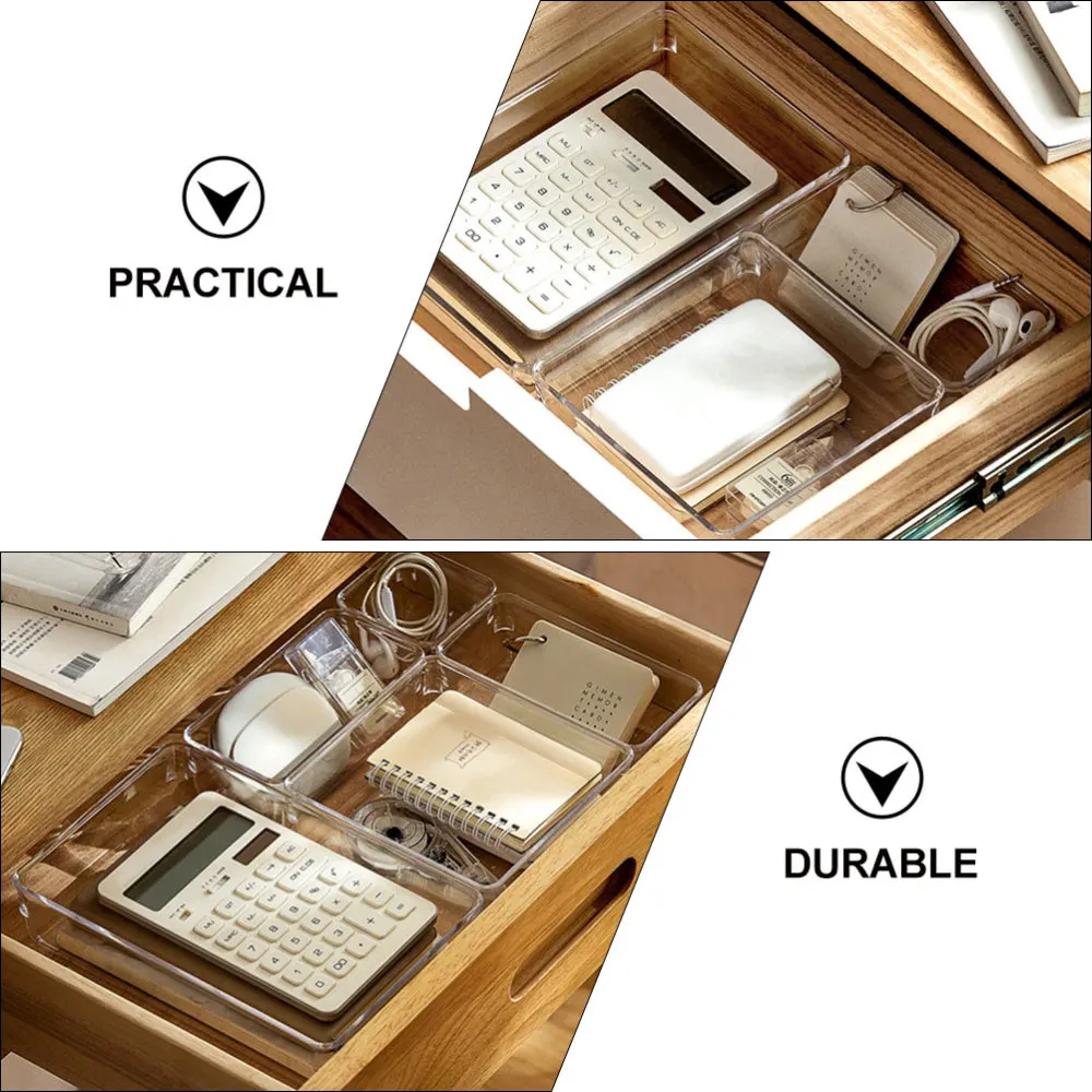 

6Pcs Multifunctional Storage Boxes Tableware Storage Organizers (Transparent)