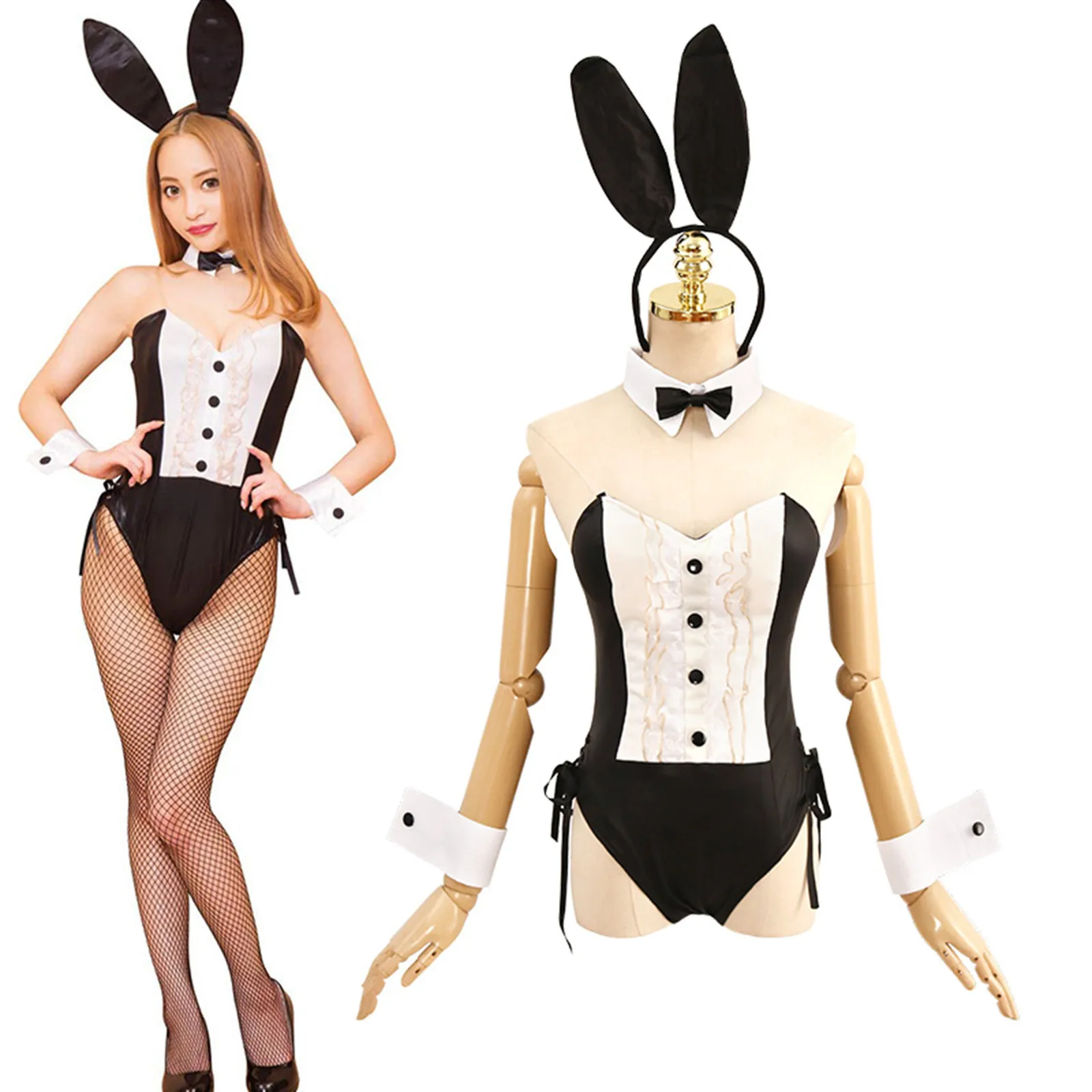 

Женское платье кролика, сексуальное нижнее белье для косплея, аниме, девушка, аниме, косплей, ночной клуб, платье для Хэллоуина, вечеринки, се...