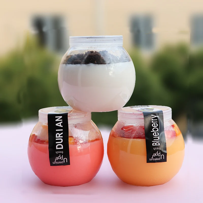 50 шт. 160 мл круглая прозрачная бутылка с йогуртом выпечки Jelly желе Мороженое