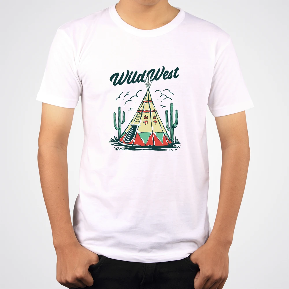 

Indian Tipi White T-Shirt For Men Short Sleeve O-Neck Summer Graphic Tops Tees Camiseta Hombre Accept Customized Men's Clothing