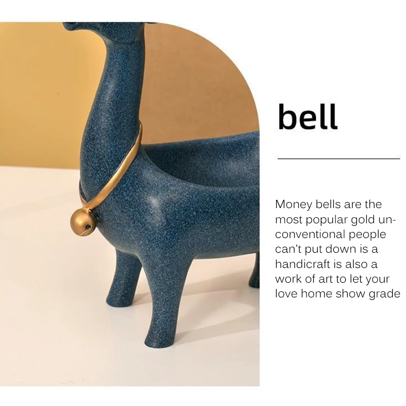 

Cute Deer Key Storage Accessories Resin Art Home Entrance Decoration Ornaments Key Storage Practical Storage Box For Living Room