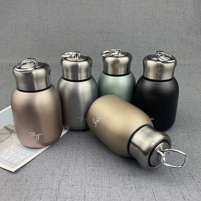 

New Stainless Steel Vacuum Flask Female Portable Small and Cute Big Belly 300ML Coffee Travel Hot Water Tea Bottle Holiday Gift