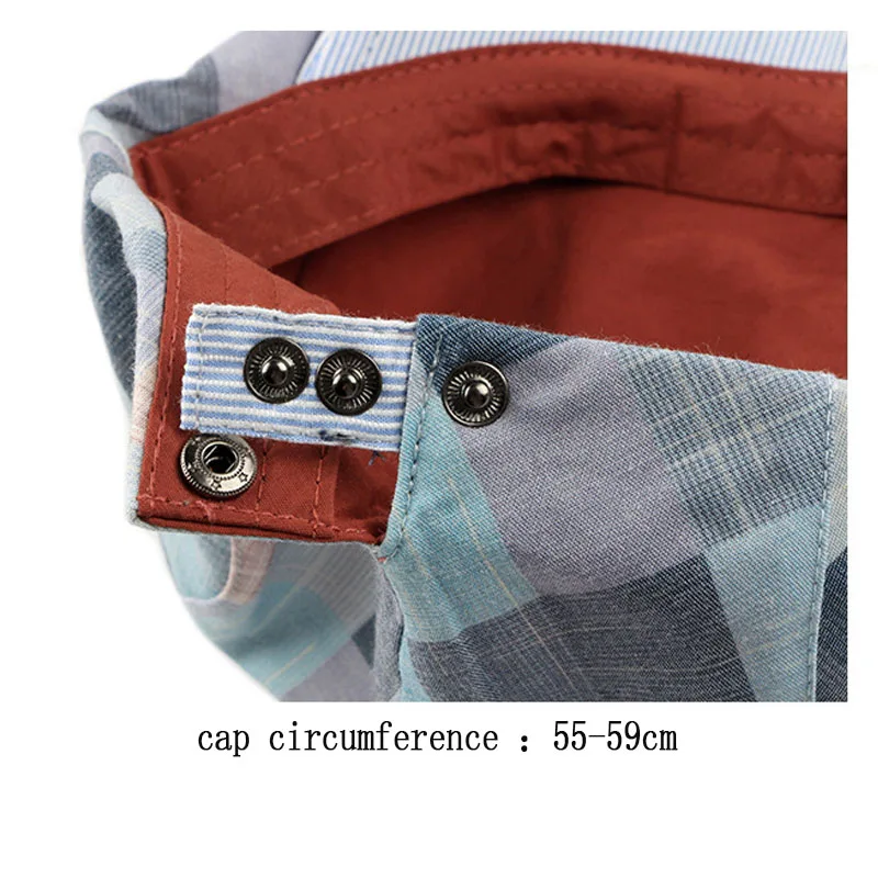 

Thin Spring Summer Autumn Color Plaid Newsboy Caps Men Cotton Flat Peaked Cap Adjustable Women Painter Beret Hats