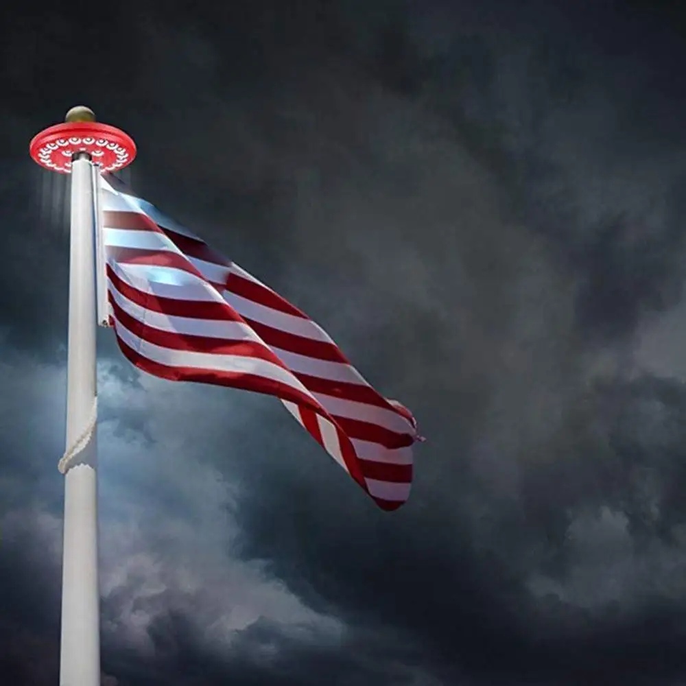 Солнечный Открытый легкий флаг Полюс светодиодный свет сад настенный светильник