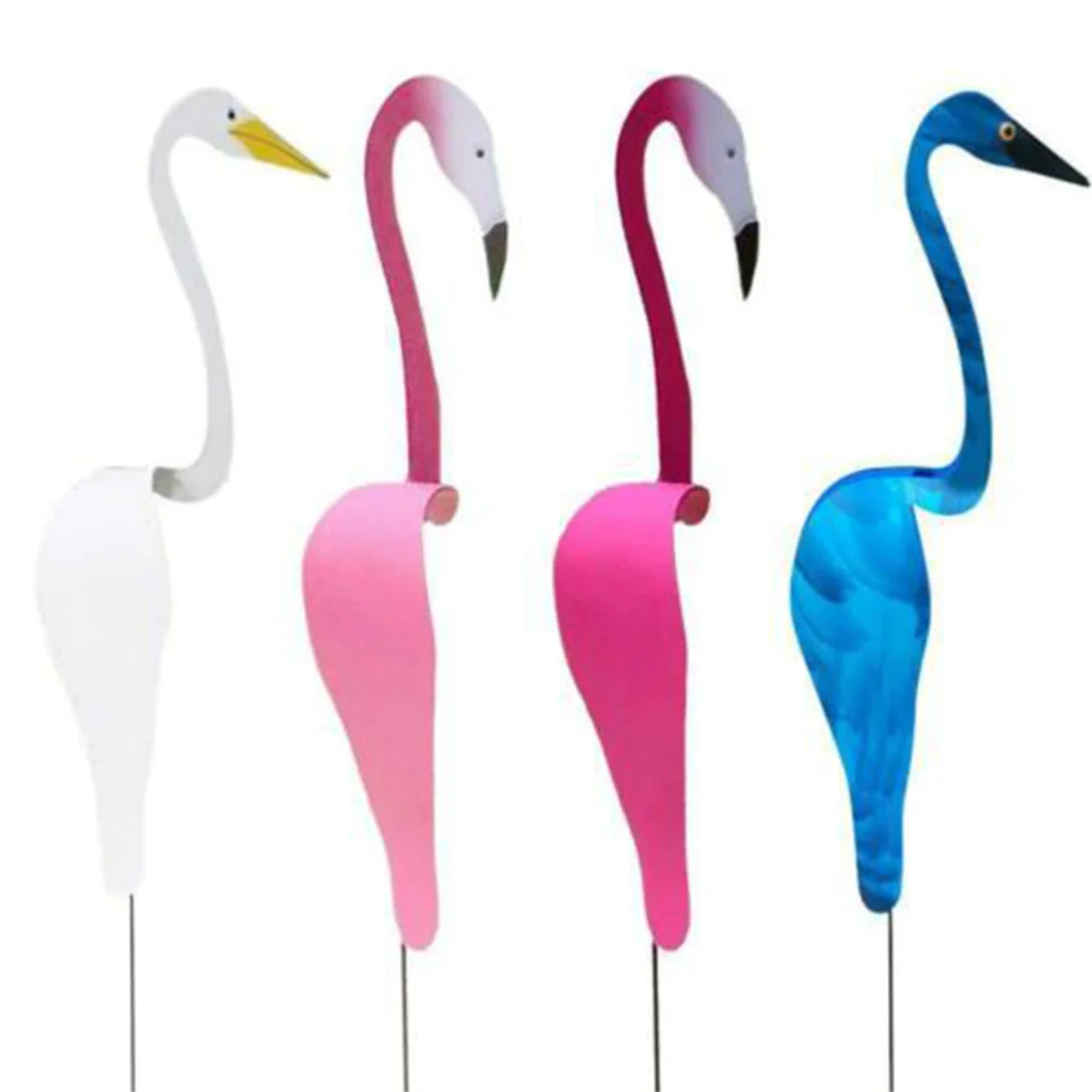 Креативная вращающаяся птица фламинго лебедь причудливая динамическая легкие
