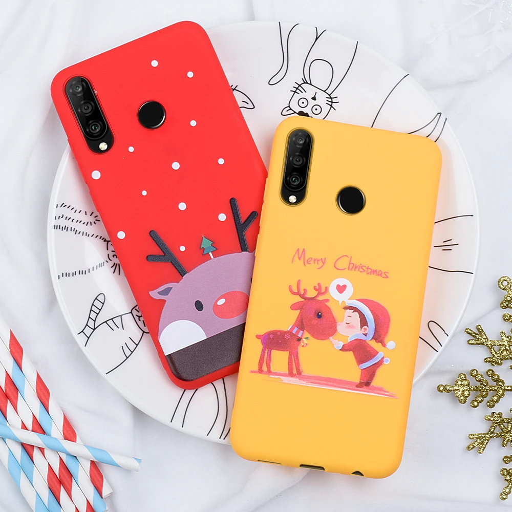Чехол для телефона Huawei P20 P30 lite nova 3e Рождественский чехол с полным покрытием Honor