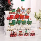 Рождественское украшение LuanQI, деревянный поезд, фотоэлемент для дома, подарок на Рождество, Санта-Клаус, с новым годом 2022, Рождество 2021