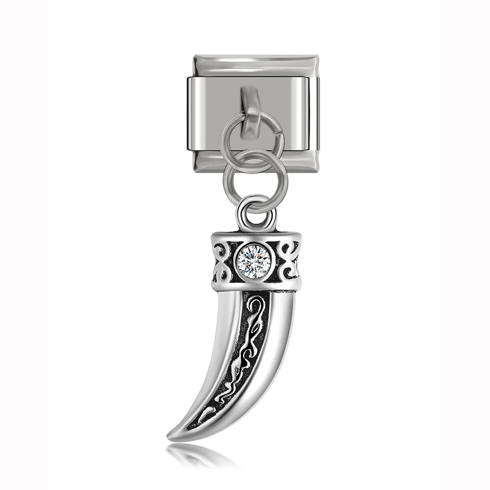 Женский браслет из нержавеющей стали Hapiship оригинальный 9 мм с мачете и фианитом