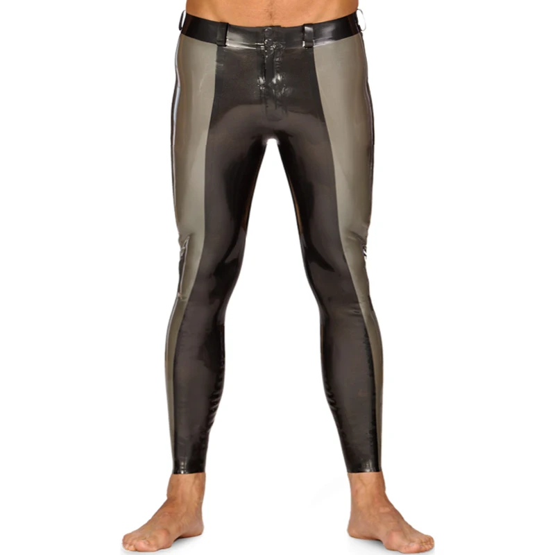 

Серебристые и прозрачные черные сексуальные латексные леггинсы с пуговицами на молнии, резиновые брюки, джинсы, брюки