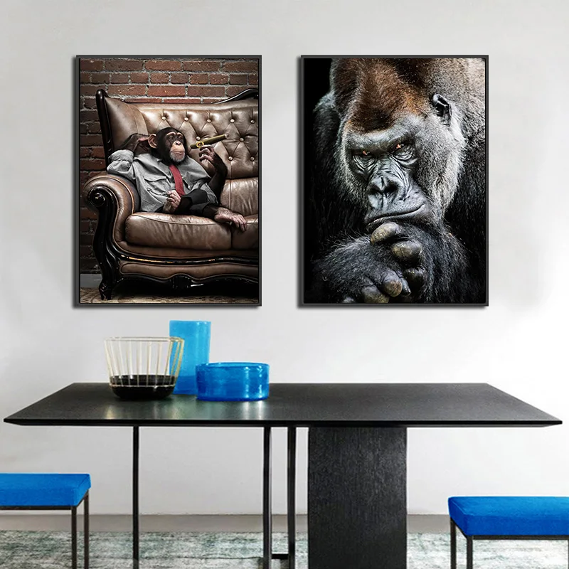 

Graffiti Monkey Orangutan Follow Your Dreams Art Canvas Print Painting Gorilla Animal Wall Picture Chimp Home Decoration Poster