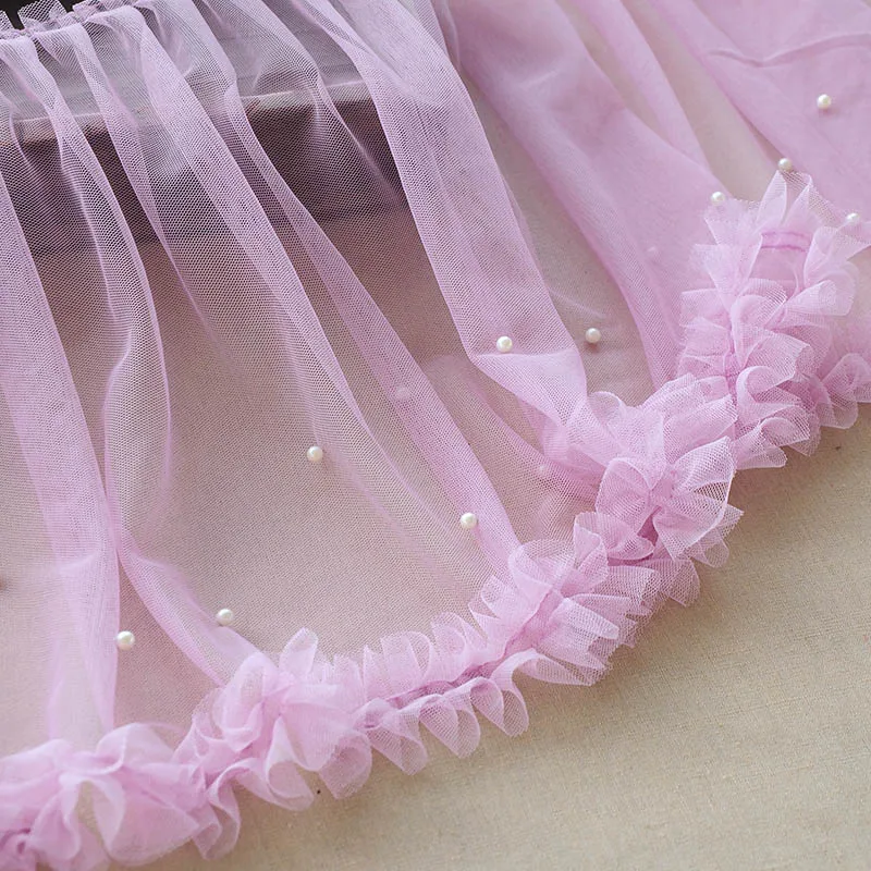 35 см x 100 плиссированная сетка бисер складки кружева пряжа ручной работы DIY юбка