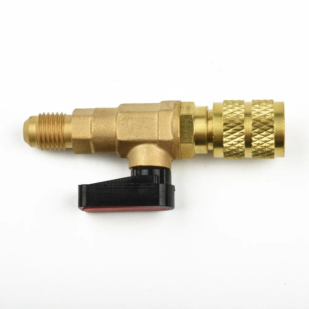 

For R12 Straight Ball Valves For R22M For Standard 1/4 \\\\\\\\\\\\\\\"SAE Refrigerant Charging Hoses HVAC A/C Durable