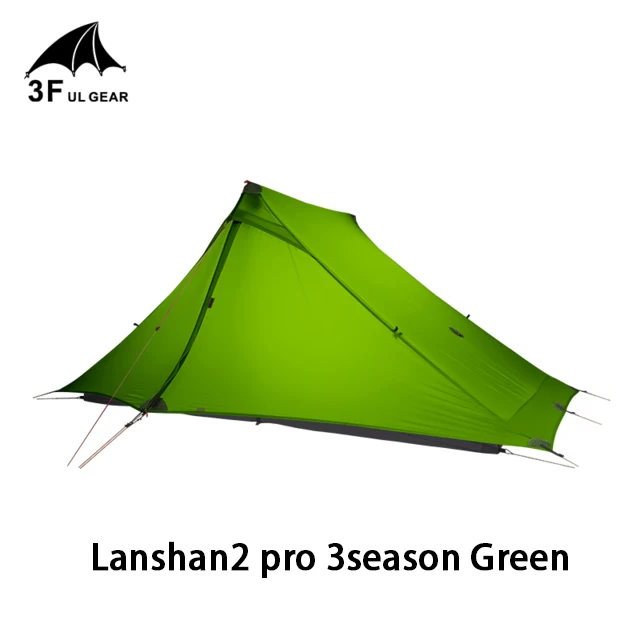 

3F UL GEAR New LanShan2pro Tent 2 Person Outdoor Ultralight Camping Tent 4 Season Professional 20D Nylon Both Sides Silicon Tent