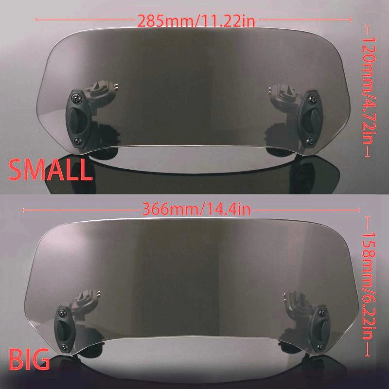 Запчасти для мотоциклов Регулируемый зажим на лобовое стекло расширение спойлер